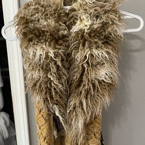 Fur Collar vest sweater